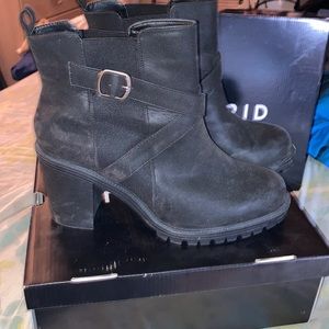 Size 11.5 Criss Cross strappy lug ankle bootie.  NWOT